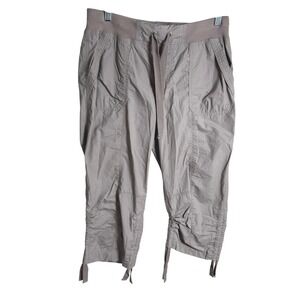Calvin Klein Women Performance Cargo Capri Pant S Y2K Gorpcore Hiking Utility